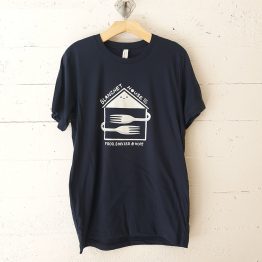 Blanchet House tshirt in navy blue color illustrated by Portland artist Ryan Bubnis