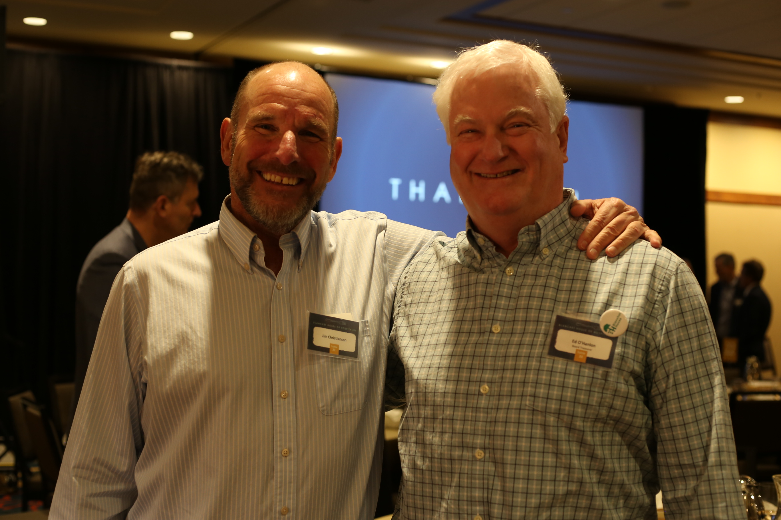 Jim Christianson (left) and Ed O'Hanlon at the 2019 brunch.