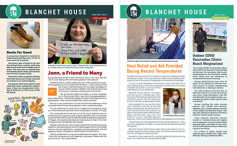 Nonprofit quarterly print newsletter