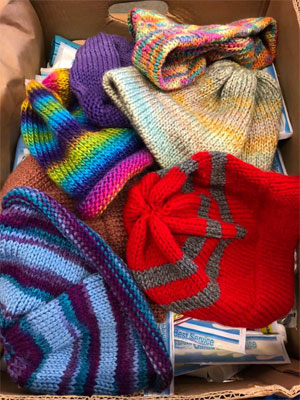 Knit hat donation