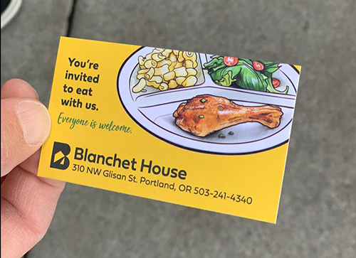 Blanchet House Free Meal Cards You're Invited Invitation Card