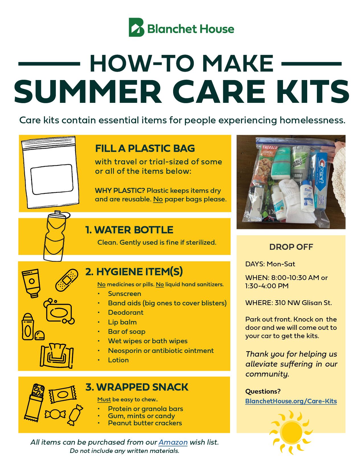 Summer Care Kit How-To guide.