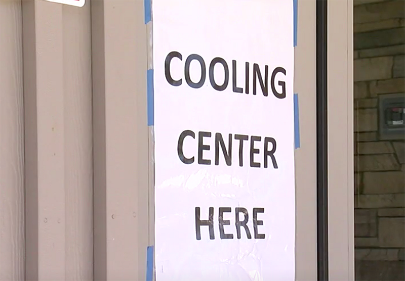 Cooling Center Sign Portland Heat Relief