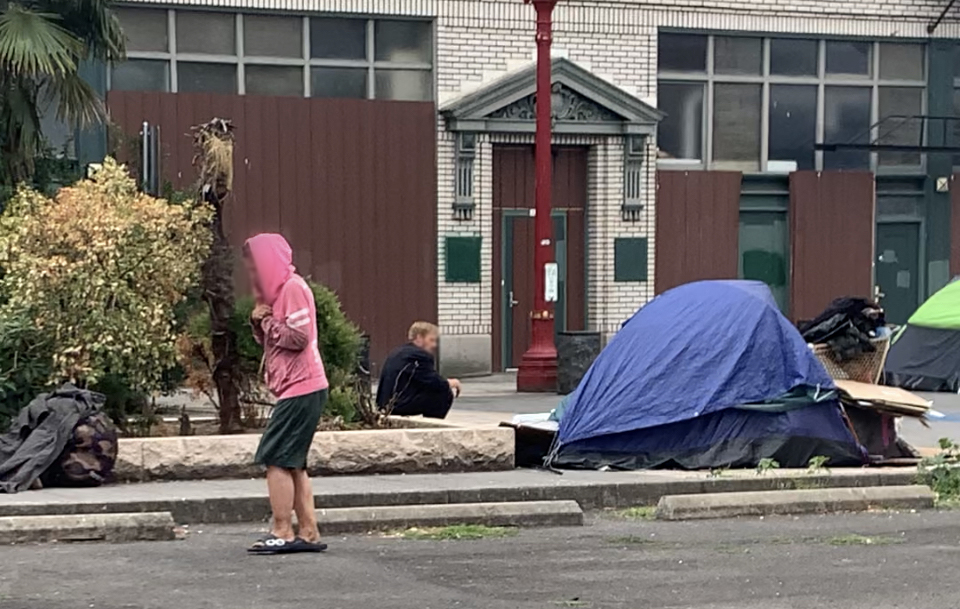 Portland Homeless Tent Old Town