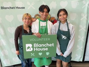 Students volunteering at Blanchet House