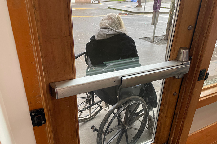 Homeless Woman in Wheelchair