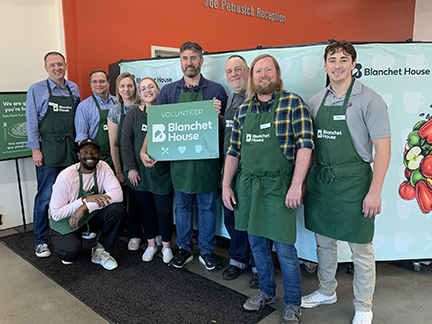 Volunteer group at Blanchet House